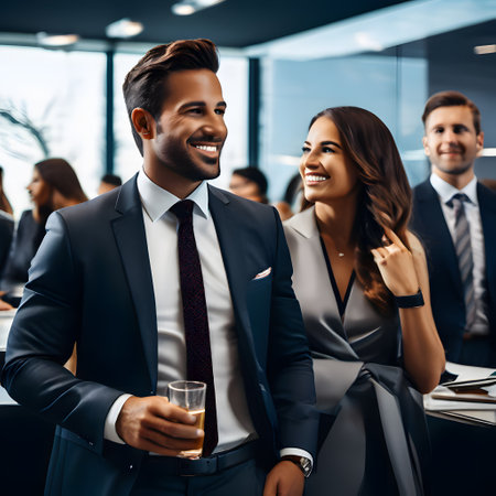 large meeting of business people at an international conferenceの素材