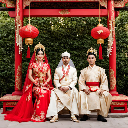 magnificent oriental wedding with pomp and glamourの素材
