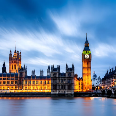 the English capital London with its landmarksの素材