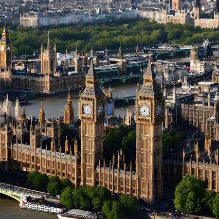 the English capital London with its landmarksの素材