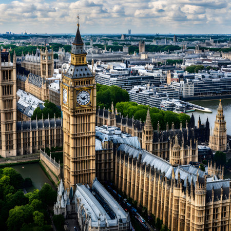 the English capital London with its landmarksの素材