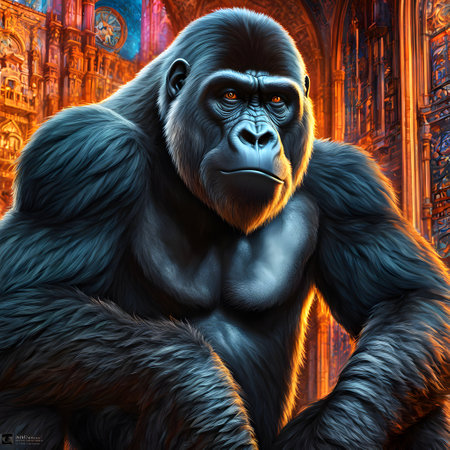 Gorillas live in seclusion in the wilds of Africaの素材