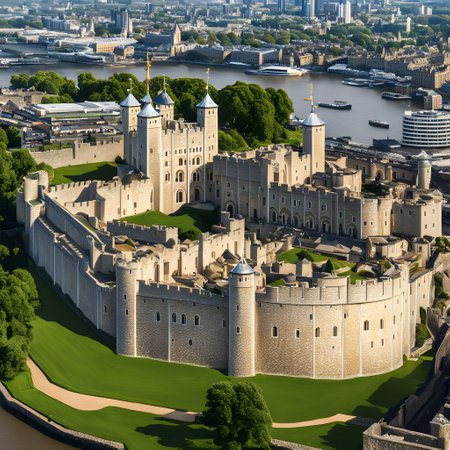 the English capital London with its landmarksの素材