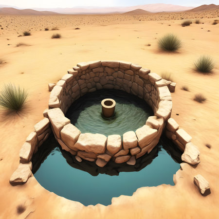 Well in the desert as an oasis in the droughtの素材