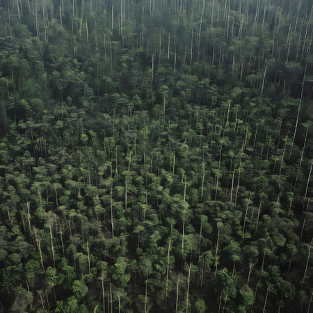 deforestation as an ecological disaster and environmental destructionの素材
