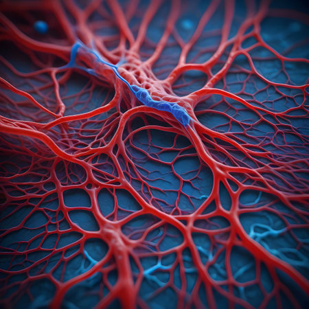 Blood vessel system and organs in the human bodyの素材