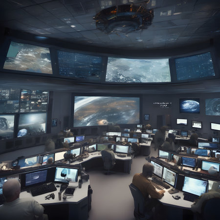 large space control center in Houston, Texasの素材