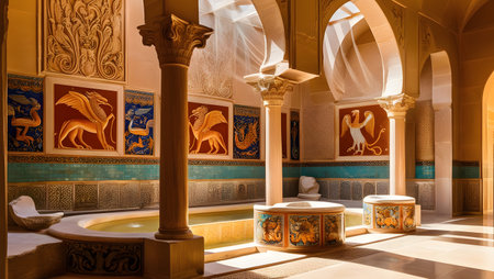 ancient building as a Persian bath houseの素材