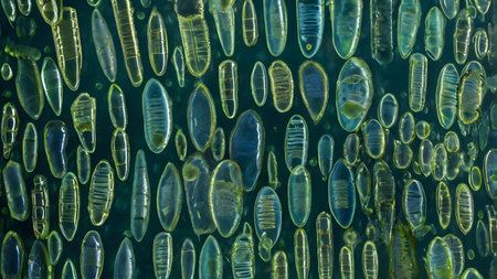 tiny microorganisms such as plant plankton and algaeの素材