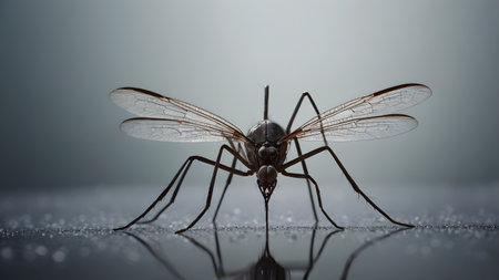 insect mosquito hit a human skinの素材