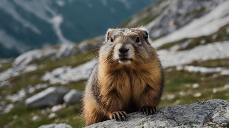 Pretty beaver crawls around and nibbles on treesの素材