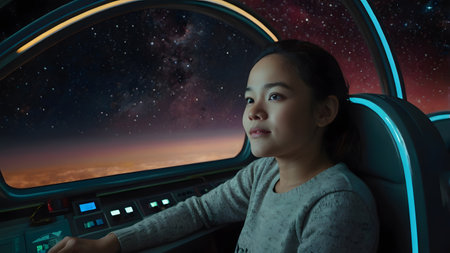 great rollercoaster with people in spaceの素材