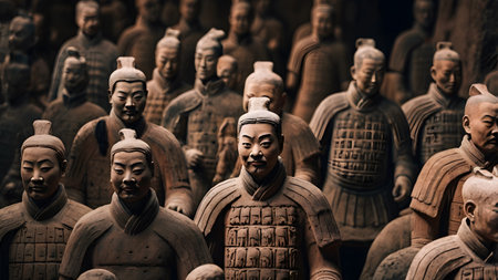 a great largeton soldier in a ruler tombの素材