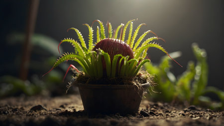 Sunda plant as a carnivore in tropical landの素材