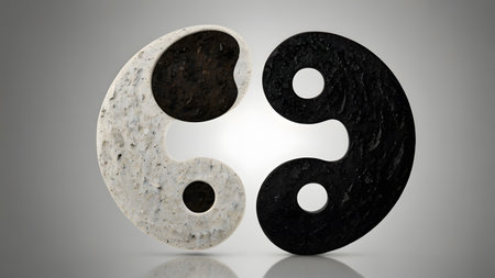 buddhism yin yang an equilibrium of oppositesの素材