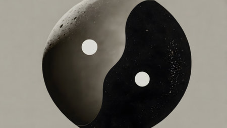 buddhism yin yang an equilibrium of oppositesの素材