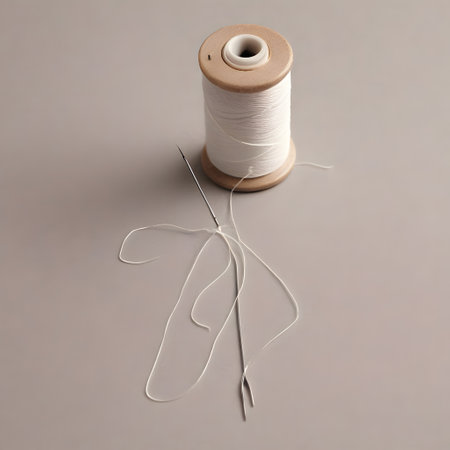 Colorful roles with yarn for sewing and repairingの素材