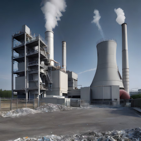 large industrial waste plant for combustionの素材