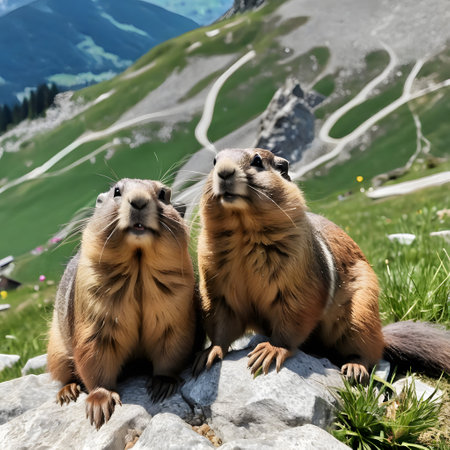 Pretty beaver crawls around and nibbles on treesの素材