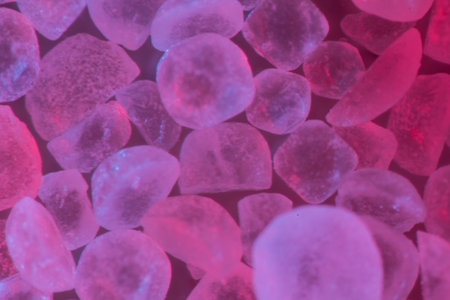 Sugar crystals as candy at high magnification