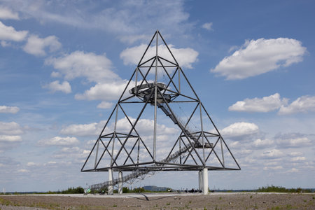 Steel tetrahedron as a landmark of Bottrop on the heap
