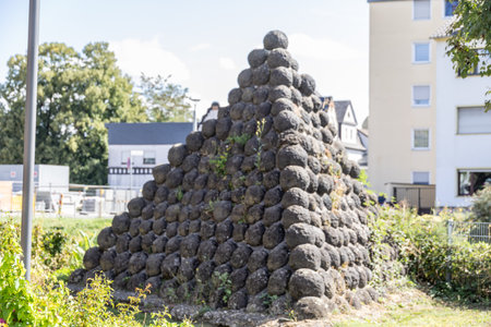 old middle aged ruins of a castle in Andernachの写真素材
