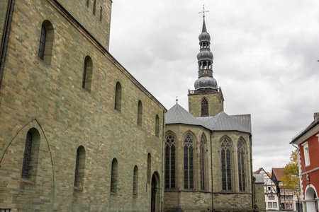 Soest Cathedral St. Petri as a Christian church in North Rhine Westphalia, Germanyの写真素材
