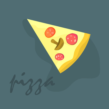 Fast food pizza slice icon. Pizza.のイラスト素材