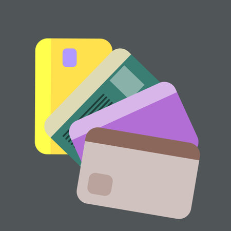 credit card flat iconのイラスト素材