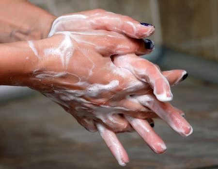 Hand washingの写真素材