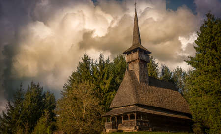 The church from the top of the hillの写真素材