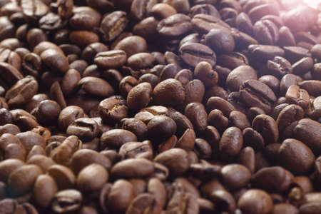 Lots of coffee beans website background textspace