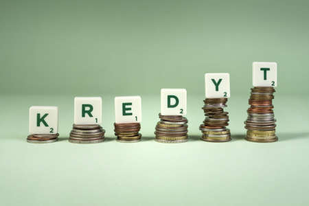 SÅowo kredyt na monetachの写真素材