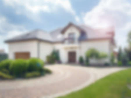 Abstract blur decofuced luxury home for backgroundの写真素材