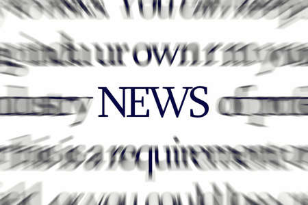 The word NEWS with dynamic blur attracting attention
