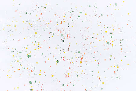 Watercolour splash colorful paint drops texture background copyspaceの写真素材