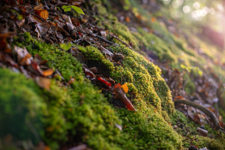 Beautiful background of moss for wallpaper.の写真素材