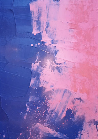 Abstract canvas paint. Faded pink and deep blue. Brush strokes. stylish background. modern Artの素材