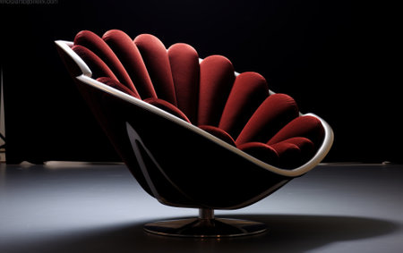 Designer Furniture Idea - Papasan chair in burgundy, rose, dark red. Bowl moon chairの素材