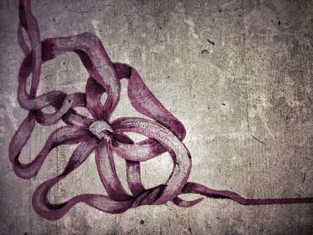 Grunge Pink Ribbon Textured Background 
