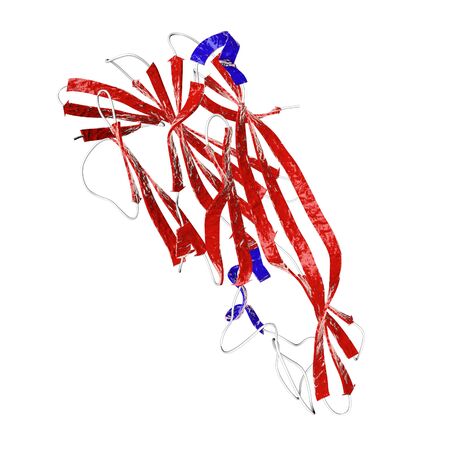 Delta toxin PDB 2YGT produced by bacterium Clostridium perfringens which causes avian necrotic enteritis, anaerobic wound infection, gas gangrene and food poisoningの写真素材