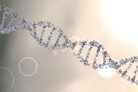 Double helix of DNA. Science background. 3D illustration