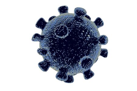 3D illustration of Coronavirus isolated on white background, virus which causes SARS and MERS, Middle East Respiratory Syndromeの写真素材