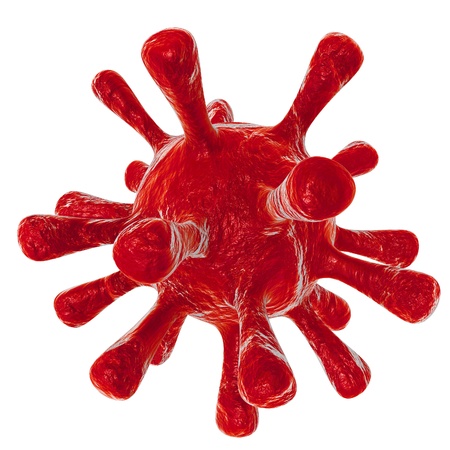 HIV AIDS viruses isolated on white background. 3D illustrationの写真素材