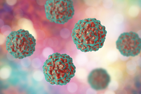 TTV hepatitis virus, transfusion transmitted or torque teno virus, 3D illustrationの写真素材