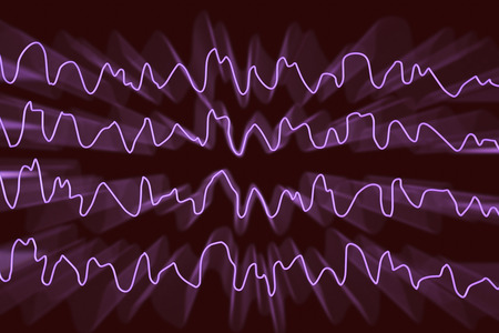 EEG Electroencephalogram, brain wave during sleeping, 3D illustrationの写真素材