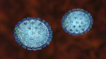 Influenza virus, flu virus, medically accurate 3D illustration
