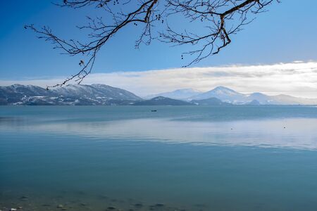 Turkey, Isparta province, beautiful Egirdir lake in winter season