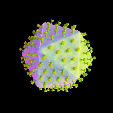 African swine fever virus, 3D illustrationの写真素材