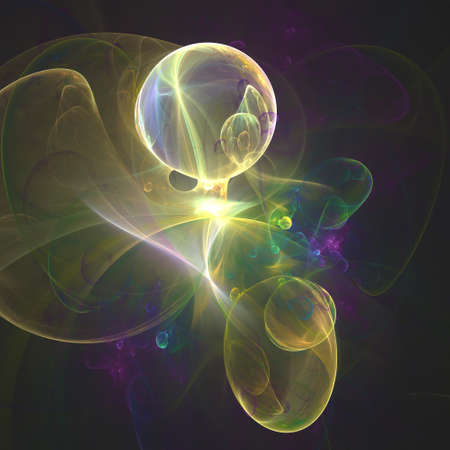 Abstract fractal background. Space and science background, 3D illustration